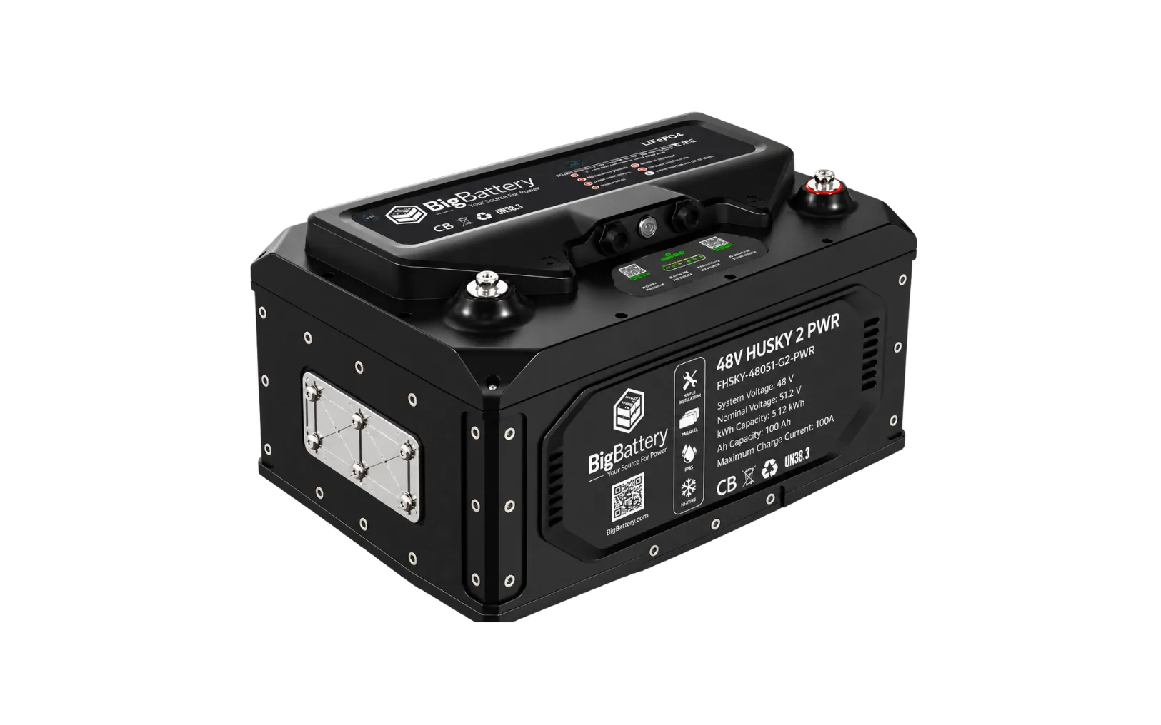 48V HUSKY 2 PWR | 5.12kWh LiFePO4 - High Power | Golf Cart | UTV | Industrial Battery