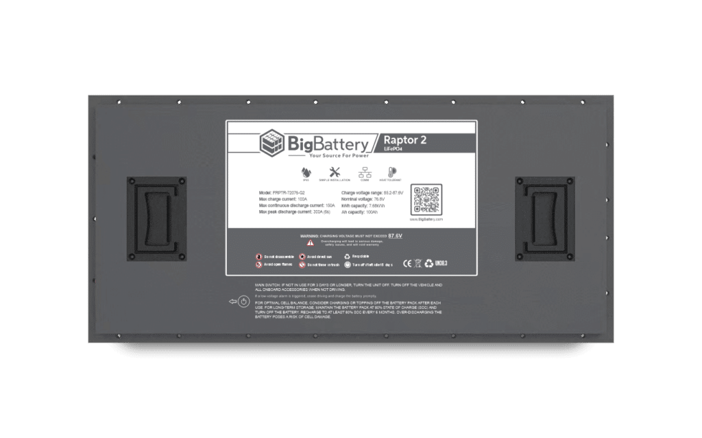 Battery Raptor 72V RAPTOR 2 - 7.68kWh LiFePO4 - BigBattery.com