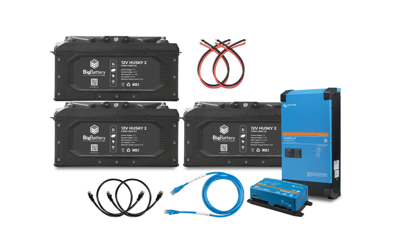 12V HUSKY2 INV KIT + 12V Victron MultiPlus-II 3000W Inverter/Charger