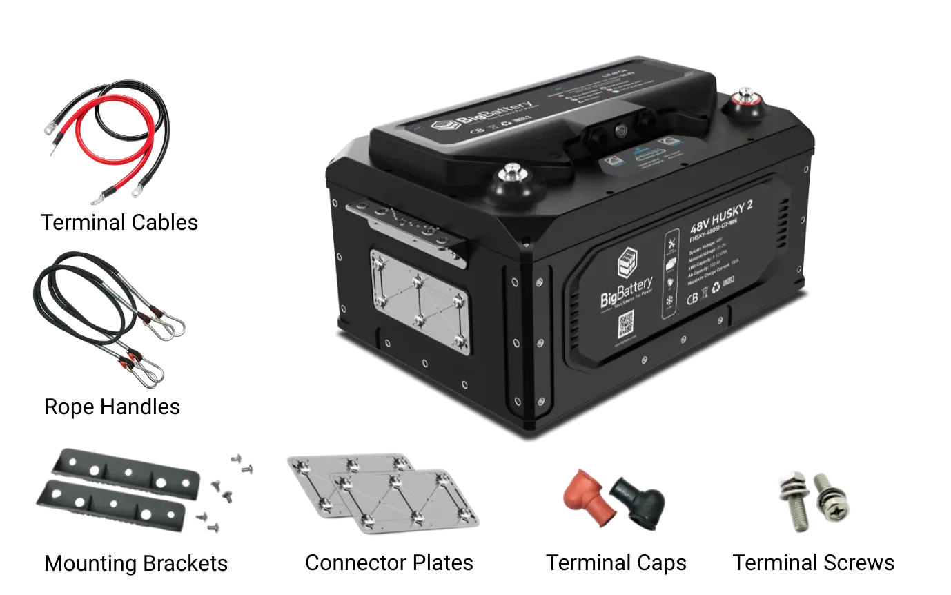 48V HUSKY 2 INV Lithium Battery 5.12kWh 100Ah | LiFePO4 | Inverter Comms | RV | Off-Grid | Marine Battery - Image 2