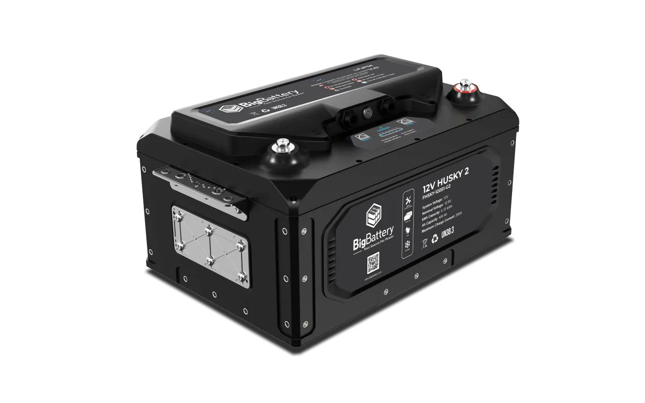 12V HUSKY 2 INV Lithium Battery 5.12kWh 400Ah | LiFePO4 | Inverter Comms | RV | Off-Grid | Marine Battery